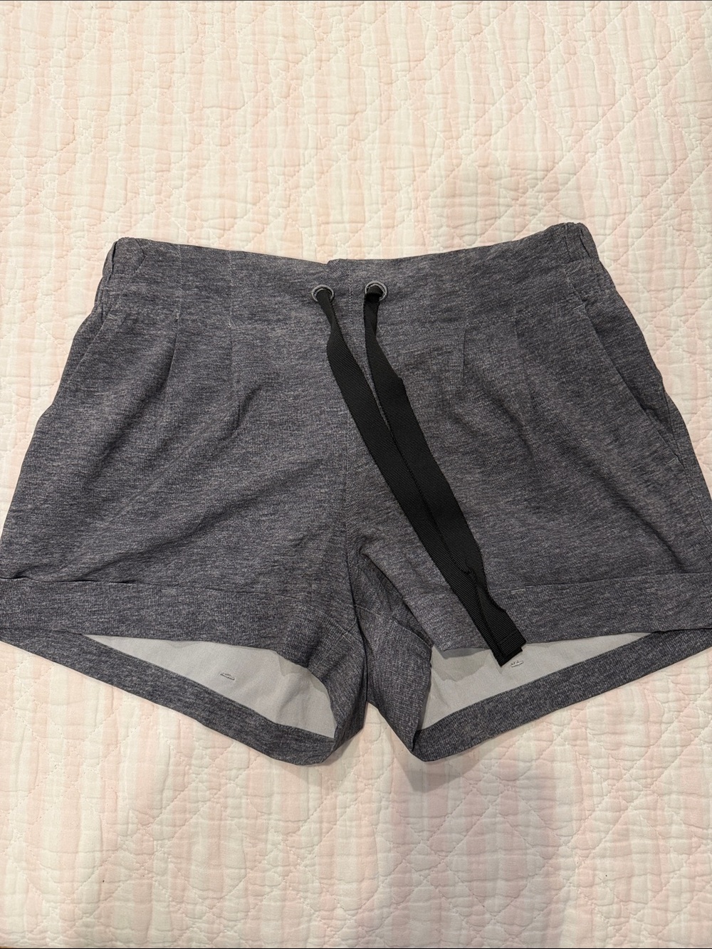 lululemon athletica Dark Heather Gray Drawstring Athletic Shorts
